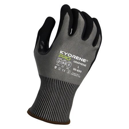 KYORENE PRO 15g  Graphene Liner with  Black HCT MicroFoam Nitrile Palm Coating (XXL) PK Gloves 00-850 (XXL)